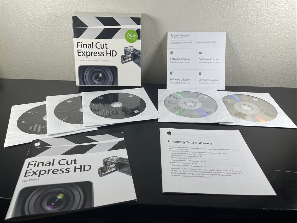 Apple Final Cut Express HD MA261Z/A Version 3.5 Software Bundle Video Editing - Image 2 of 4