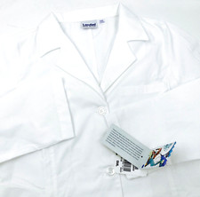 LANDAU Lab Button Coat 8726 Womens S White Back Adjustment NWT