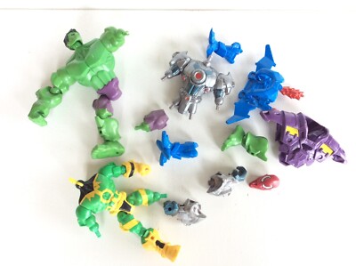 Marvel Super Hero Mashers Hulk Vs Loki & Blast Apart Ultron Set Lot Incomplete