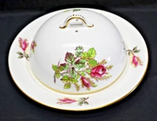 Royal Chelsea - Moss Rose - 395A - Muffin / Butter Dish w/ Dome Lid (637)