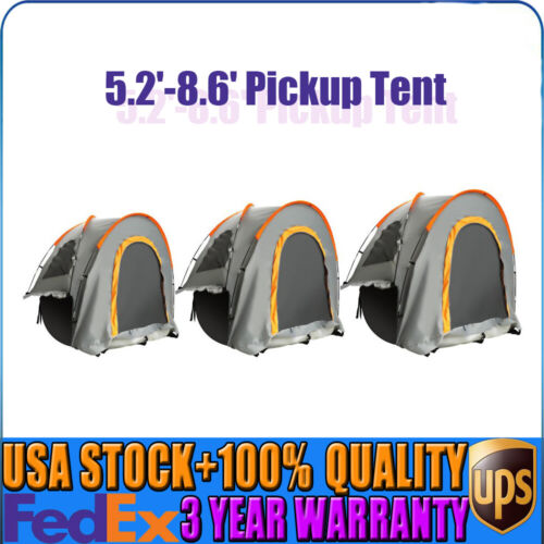 Truck Bed Tent 5.2'-8.6' Pickup Tent with Rainfly Carry Bag for Camping Fishing