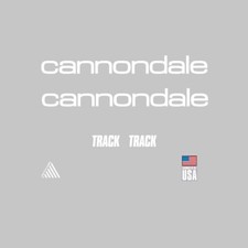 Cadre De Vélo Cannondale Track Stickers - Decals : Blanc. N.40