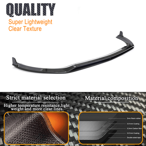 Fit for Benz W447 V220D V250 2020-2021 Dry Carbon Fiber Front Bumper Lip Spoiler - Picture 6 of 10