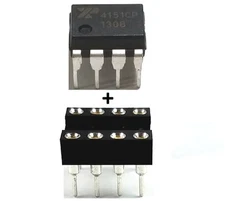 10PCS MC1458P MC1458 + Sockets - Dual Operational Amplifier IC