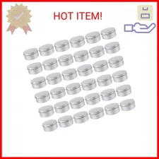 Moretoes 36pcs Tin, 4oz Metal Round Tins, Aluminum Empty Candle Tins with Screw 