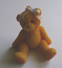 1996 Avon Exclusive Cherished Teddies December Birthstone Bear Figurine MINI