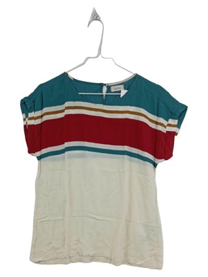 Pull&Bear Damen T-Shirt gestreift Gr. 36/S Mehrfarbig Viskose