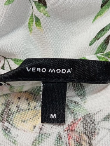 VERO MODA Vestido de Verano Mujeres Talla EU 38 verde-rojo-blanco look casual - Imagen 3 de 5