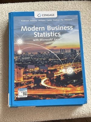 Modern Business Statistics with Microsoft  Excel  7th Edition (Very Good)