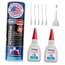 CA Glue with Activator 2 x 0.8 oz  6.7 fl oz , Medium Set 1 Pack 