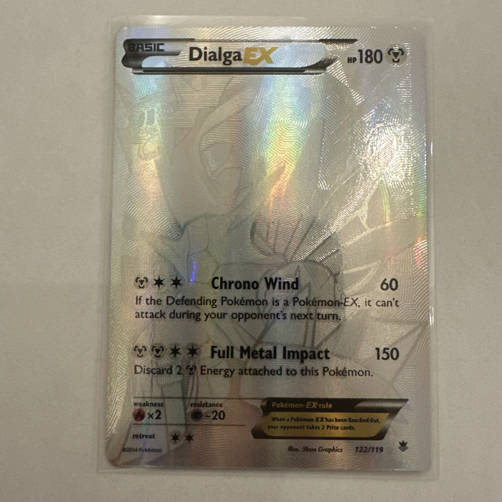 Dialga EX (122 Secret Rare) 122/119 XY - Phantom Forces Holo - NM