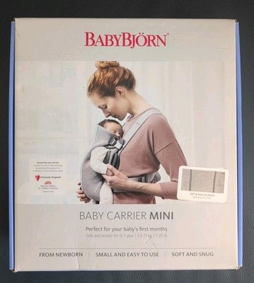 BabyBjörn Baby Bjorn Carrier Mini 3D Jersey Light Gray New Born To 12 Months