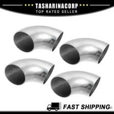 4pc OD 2 Inch 90 Degree Bend Elbow SS304 Stainless Steel Tube Exhaust Elbow Pipe