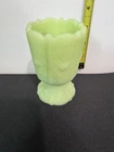 Fenton Glass Paneled Daisy Custard Satin Toothpick Holder Glows