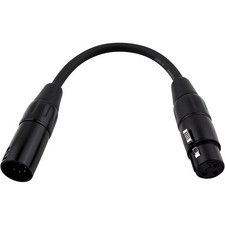 Pig Hog Lighting Cable DMX Adapter 5-pin M to 3-pin F XLR 6 in.