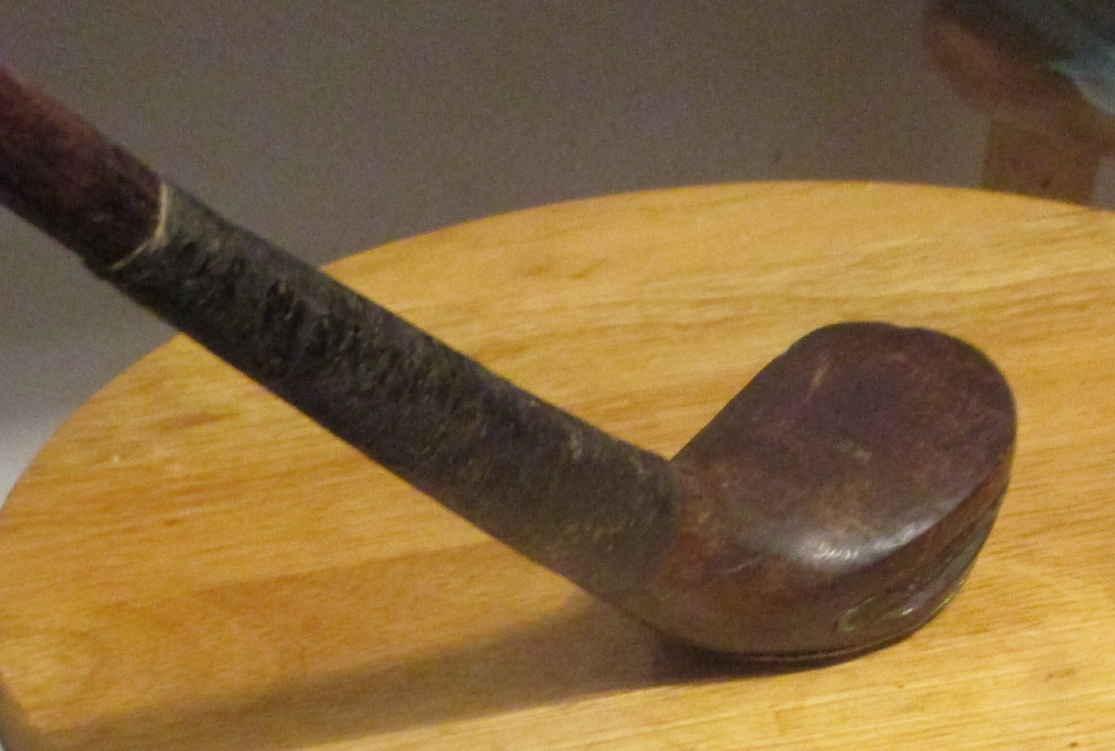 Splice Neck (Scare Head) Wood Hickory Shaft Driver Golf Club Circa 1910