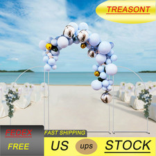 3 Pcs Wedding Backdrop Stand Balloon Metal Shelf For Outdoor Venue Decor White