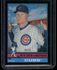 2025 Topps Heritage Pete Crow-Armstrong #430 Black Chrome Refractor /76 Cubs