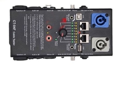 CT 04F Multi Port Audio Cable Tester RJ45 PowerCON Speakon USB DIN 5P Unit