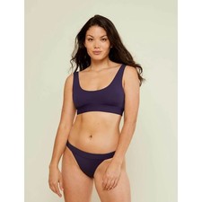 ANDIE SWIM Women's The Ventura Swim Top Small Flat Navy Scoop Neck Bikini NWT