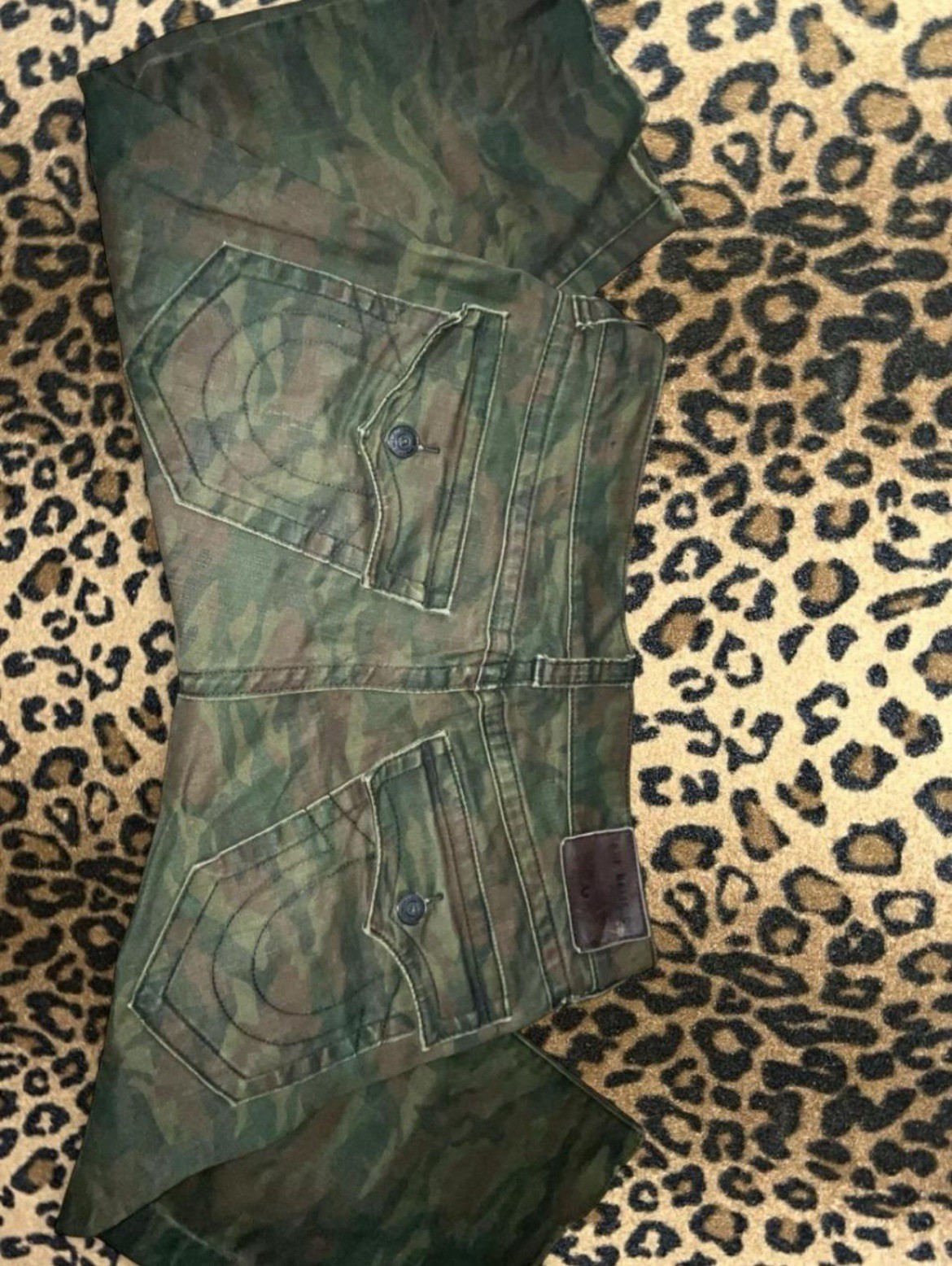 Rare Vintage True Religion Relaxed Slim Camouflage Jeans 