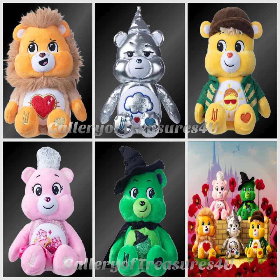 Peluche Care Bears x Wicked Grumpy Tin Man Buena Suerte Elphaba Glinda Spantapájaros León Foto 2 de 4