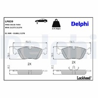 Delphi Bremsbelagsatz Scheibenbremse LP839 FüR Volvo C70 V70 S70 876 875 850 874