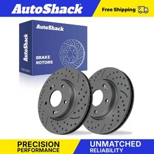 Front Drilled Slotted Brake Rotors Pair For 2011-2020 Hyundai Elantra