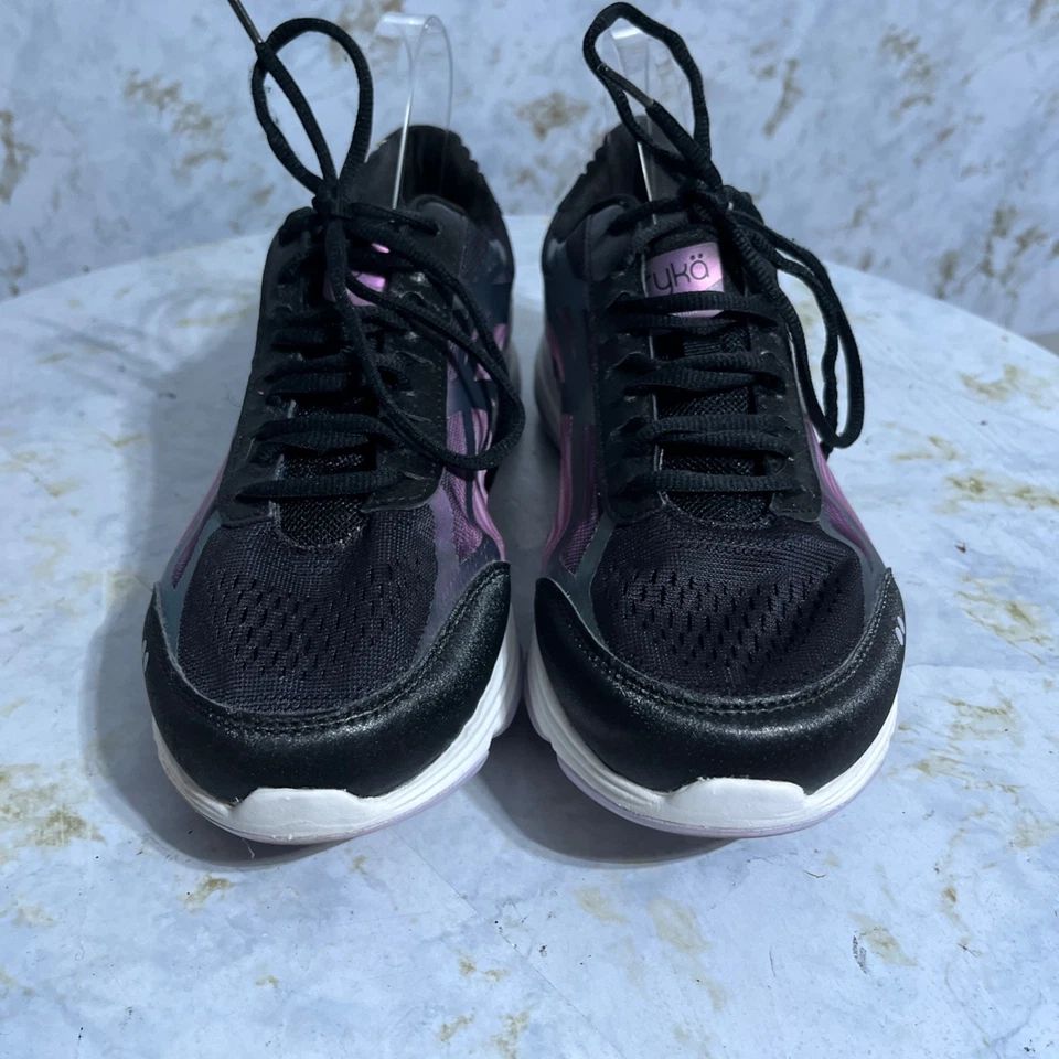 Ryka Devotion Plus 3 Mujer Talla 10 Zapatos Anchos Negro Rosa Púrpura Tenis Atléticos Foto 3 de 4