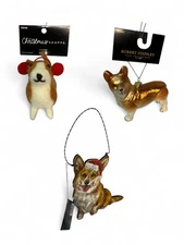 Corgi Christmas Ornament Set of 3 | Robert Stanley & The Christmas Shoppe Dogs
