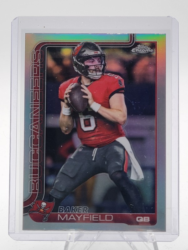 BAKER MAYFIELD 2025 TOPPS CHROME FOOTBALL REFRACTOR #281 BUCCANEERS Q2091