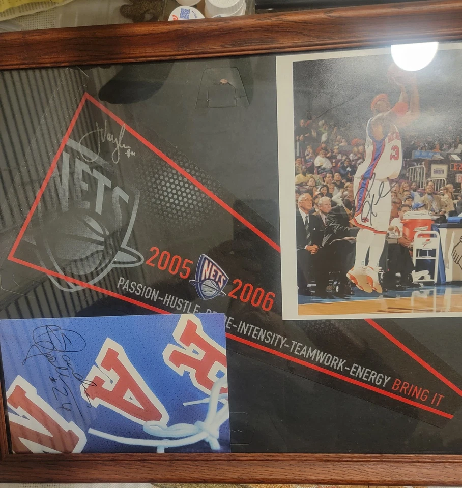 NY Nets Combo Memorabilia Vince Cater,Bernard Robinson & Jaque Vaughn 2005/2006 - Image 2 of 4