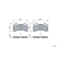 Satz Bremsbeläge Bremsklötze vorne für Mercedes EQE V295 X294 EQS V297 id8914