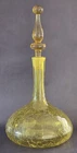 Blenko Vintage  Gold Amber Crackle Glass Decanter 14"x8"