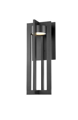 WAC Lighting Chamber Single Light 20'' Tall Integrated LED Outdoor Wall Sconce BK