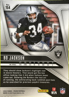 2024 Panini Prizm Bo Jackson #154 Los Angeles Raiders | eBay