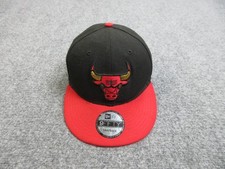Chicago Bulls Hat Cap Snap Back Black Red NBA Basketball 6 Championships New Era