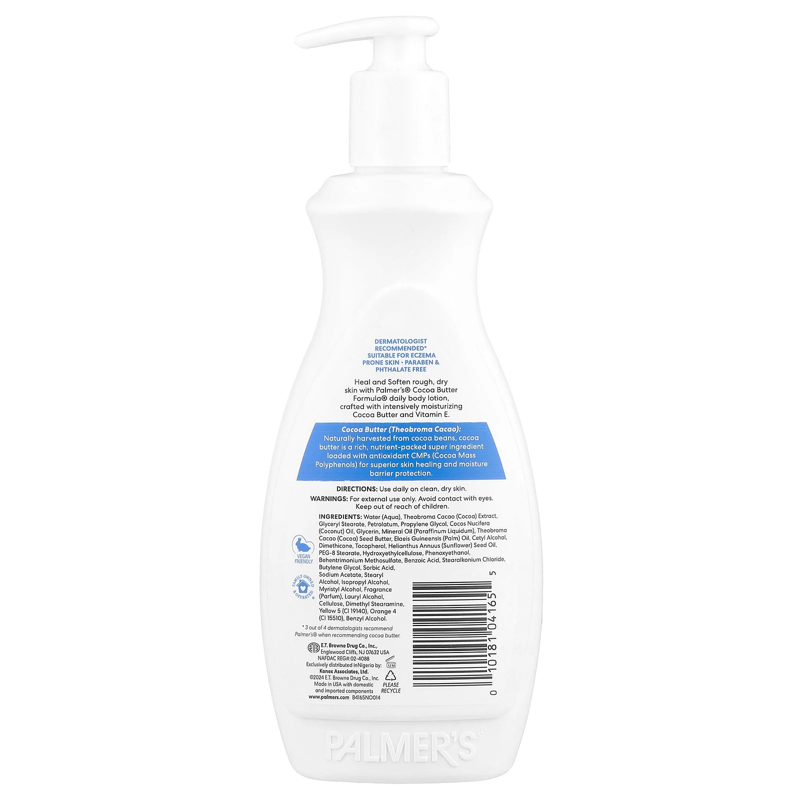 Palmer s Cocoa Butter Formula With Vitamin E 13 5 fl oz 400 ml Paraben-Free, Not