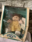 Vintage Cabbage Patch Kid Doll 1983 Coleco In Box & Birth Certificate Brown Hair