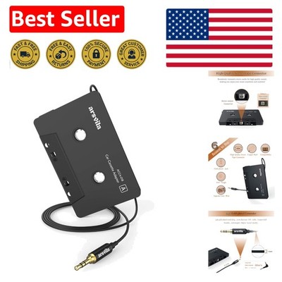 Gold-Plated 3.5mm Cassette to Aux Adapter for Superior Sound Experience