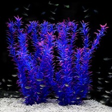 Aquarium Decor Plastic Plants Extra Large 21 Inches Artificial Fish Tank Plan...