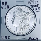 1890 BU GEM MORGAN SILVER DOLLAR UNC MS+++ U.S. MINT RARE COIN 8069