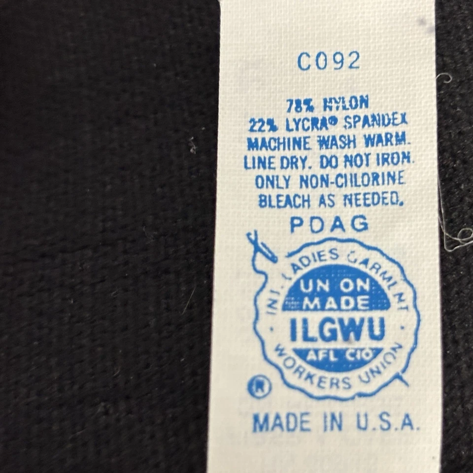 Prendas moldeadoras negras vintage Flexees medio deslizamiento 34 a 2X encaje ILGWU EE. UU. Foto 4 de 4