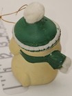 Sitting Dog With Candy Cane Hat & Scarf Painted Hanging Christmas Tree Ornament — photo 2