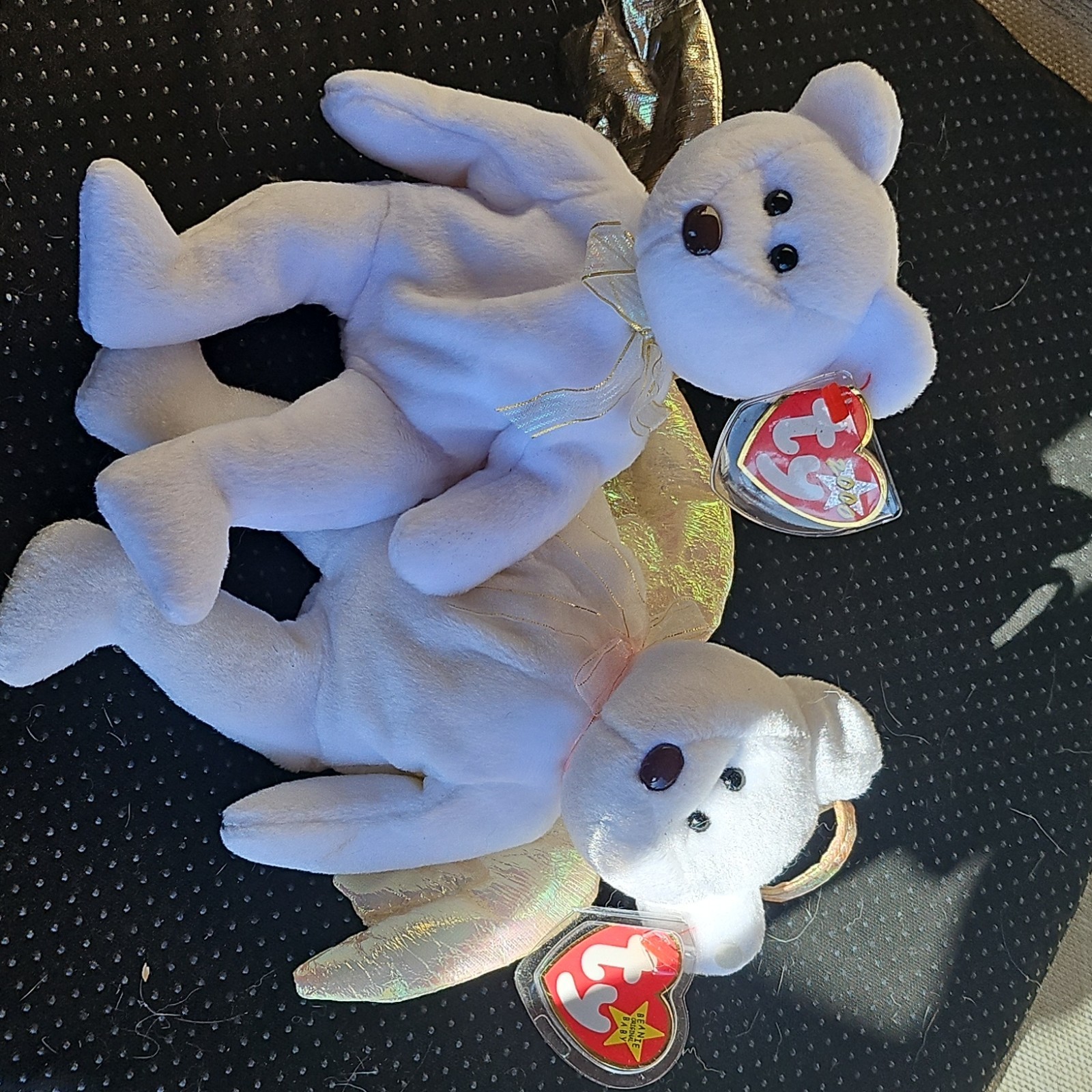 Ty Beanie Babies Halo Bear Retired 1998 and 2000 halo lot