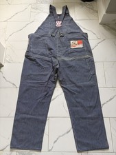 Vintage 1950s 50s Pointer Brand Hickory Stripes Overalls Deadstock NWT Denim