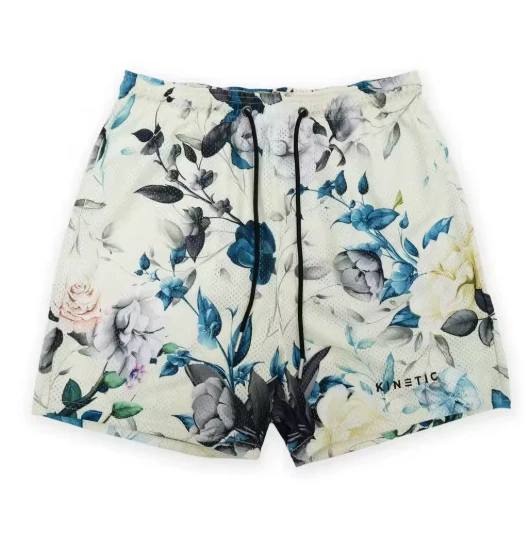 Eric Emanuel Style Kinetic Floral Color Logo Mesh Shorts - Beach, Summer, Gym