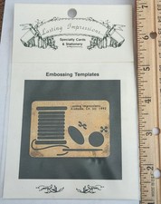 Pochoir couture laiton gaufrage impressions durables 1992 artisanat vintage NEUF