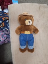 Vintage Smokey The Bear Plush Stuffed Animal Character Toy