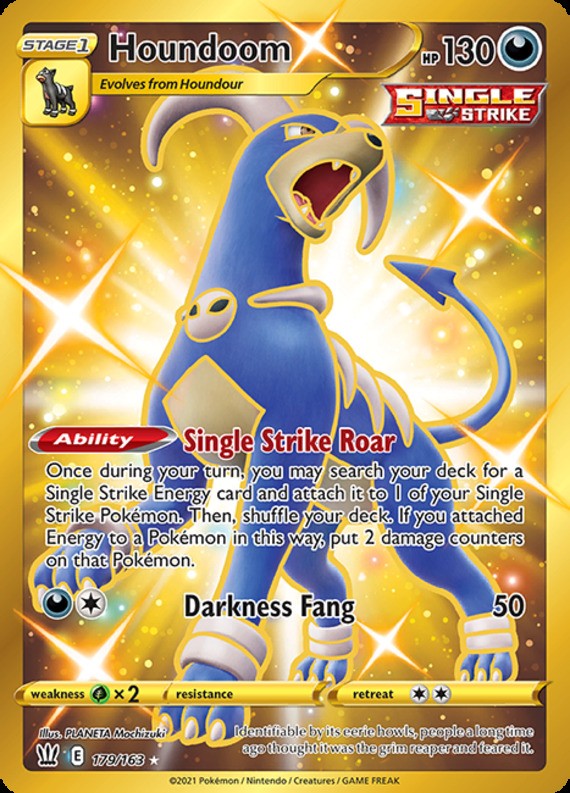 Houndoom - 179/163 - Secret Rare - Battle Styles NM Holo